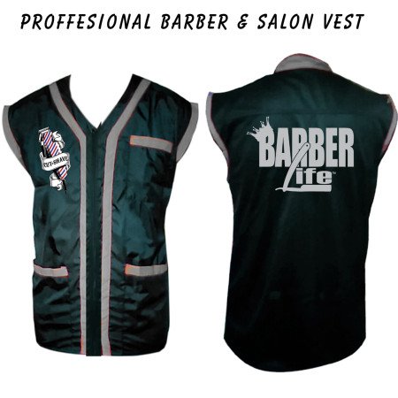Barber vest, salon vest, barber uniforms, salon uniform, Barber jacket, barber stylist vest, Black vest M to 3xl size