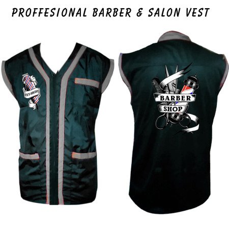 Barber vest, salon vest, barber uniforms, salon uniform, Barber jacket, barber stylist vest, Black vest M to 3xl size