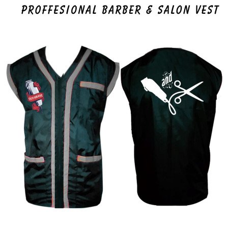 Barber vest, salon vest, barber uniforms, salon uniform, Barber jacket, barber stylist vest, Black vest M to 3xl size