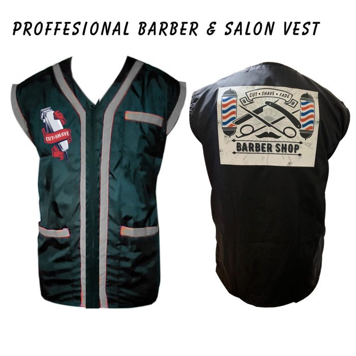 Barber vest, salon vest, barber uniforms, salon uniform, Barber jacket, barber stylist vest, Black vest M to 3xl size