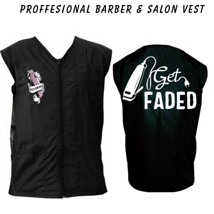 Barber vest, salon vest, barber uniforms, salon uniform, Barber jacket, barber stylist vest, Black vest M to 3xl size