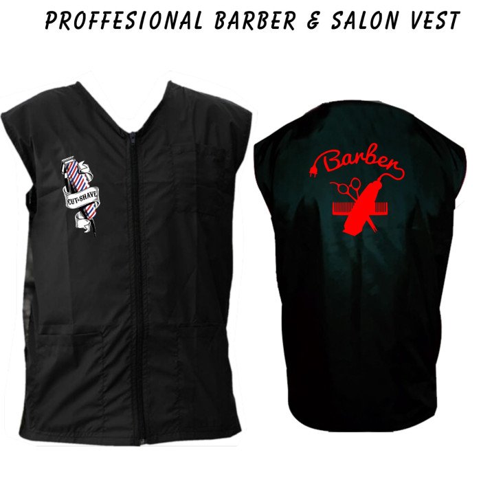 Barber vest, salon vest, barber uniforms, salon uniform, Barber jacket, barber stylist vest, Black vest M to 3xl size