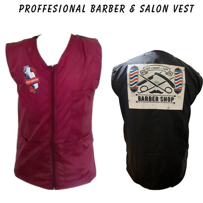 Barber vest, salon vest, barber uniforms, salon uniform, Barber jacket, barber stylist vest, Black vest M to 3xl size