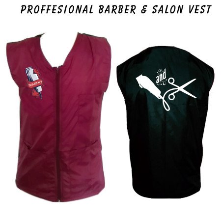 Barber vest, salon vest, barber uniforms, salon uniform, Barber jacket, barber stylist vest, Black vest M to 3xl size