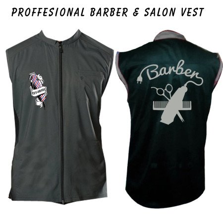 Barber vest, salon vest, barber uniforms, salon uniform, Barber jacket, barber stylist vest, Black vest M to 3xl size