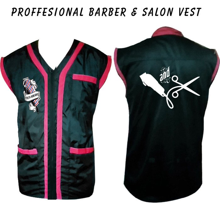 Barber vest, salon vest, barber uniforms, salon uniform, Barber jacket, barber stylist vest, Black vest M to 3xl size