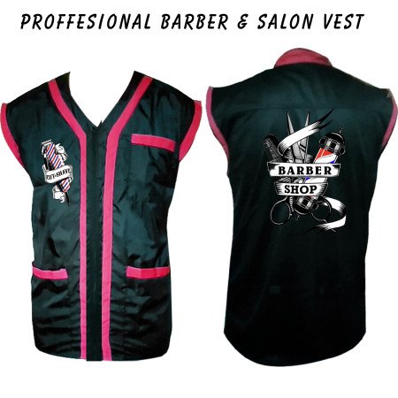Barber vest, salon vest, barber uniforms, salon uniform, Barber jacket, barber stylist vest, Black vest M to 3xl size