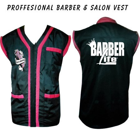 Barber vest, salon vest, barber uniforms, salon uniform, Barber jacket, barber stylist vest, Black vest M to 3xl size
