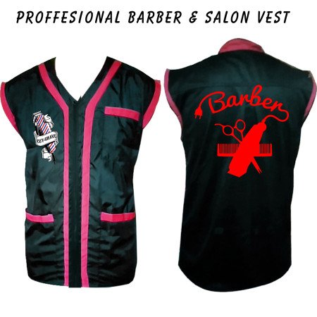Barber vest, salon vest, barber uniforms, salon uniform, Barber jacket, barber stylist vest, Black vest M to 3xl size
