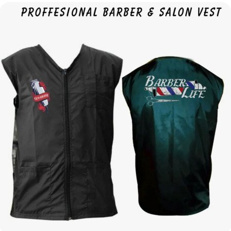Barber vest, salon vest, barber uniforms, salon uniform, Barber jacket, barber stylist vest, Black vest M to 3xl size