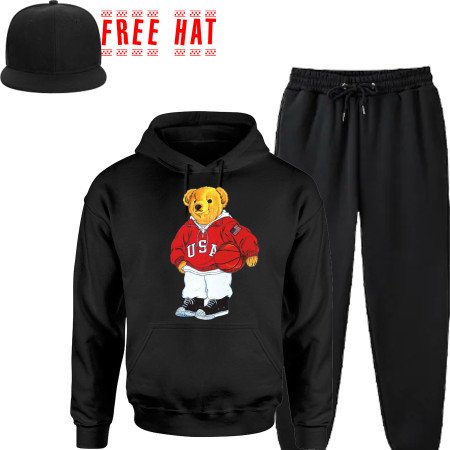 american bear sweatshirt teddy bear hoodies unisex t-shirt polo bear hoodies polo sweatshirt polo shirt