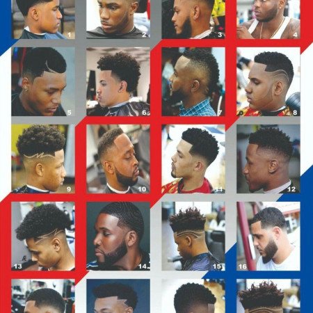 24x36 Barbershop poster modern hair style for men youth kids