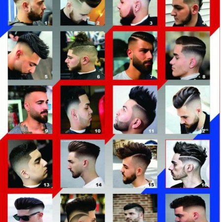 24x36 Barbershop poster modern hair style for men youth kids